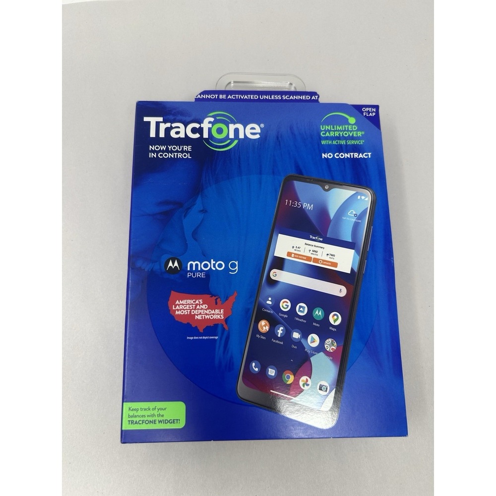 Motorola Moto G Pure 2021 Tracfone 32 GB New Sealed